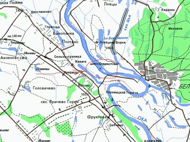 Карта белоомута с улицами и номерами